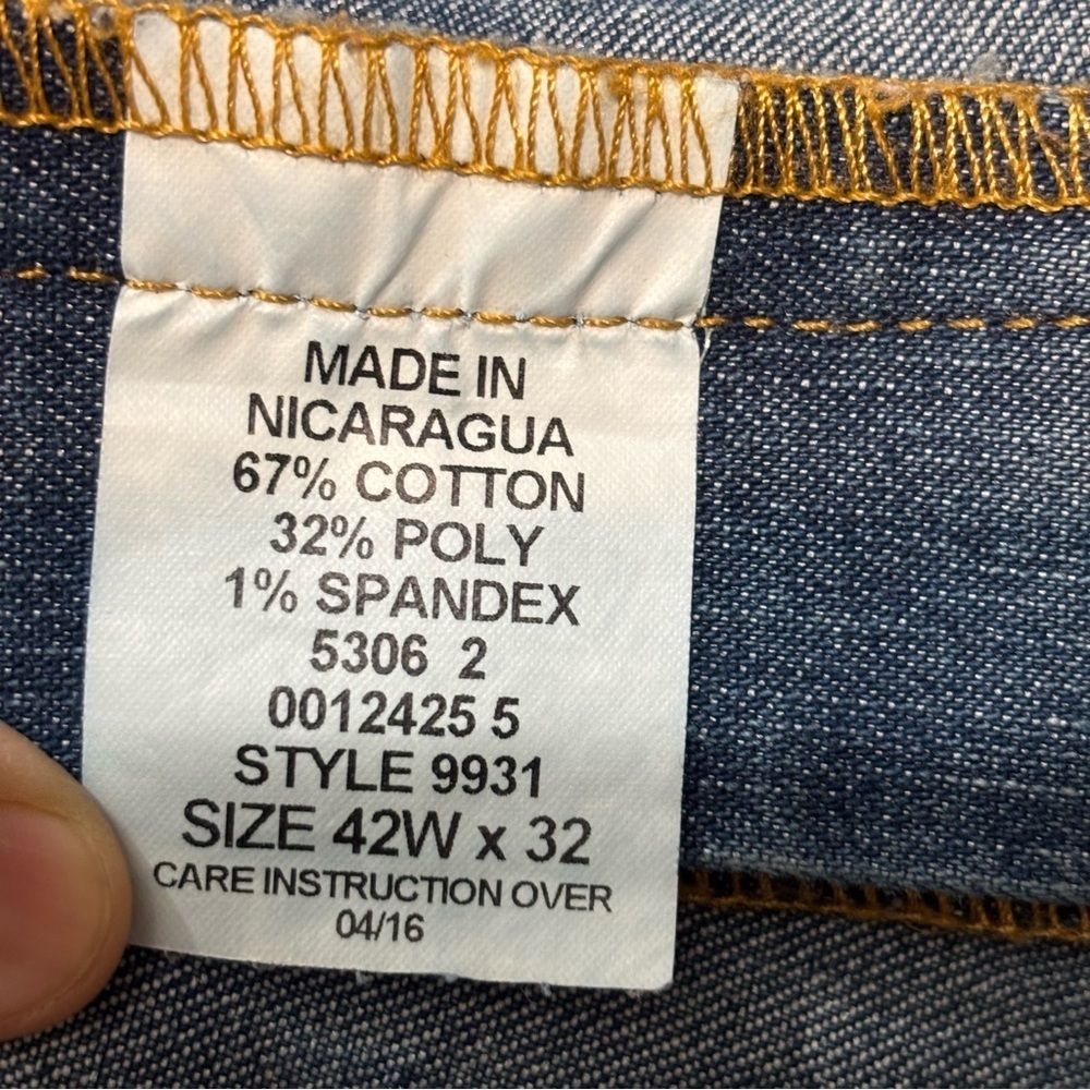 Saddlebred Jeans Size 42 X 32 Adult Mens Dark Blue jeans - Picture 6 of 6